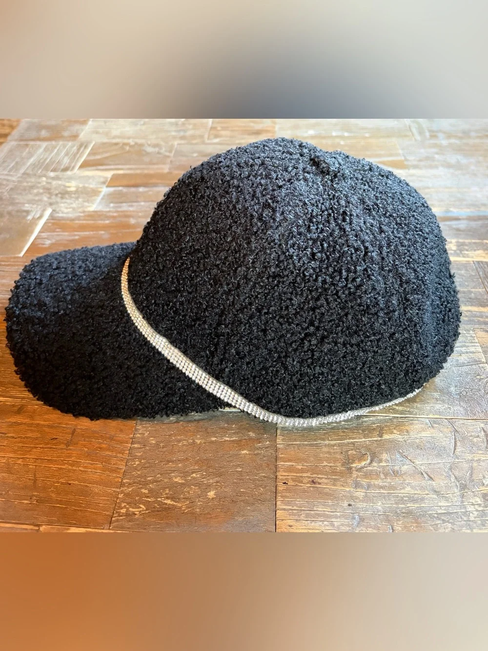 Maxipink Designs Rhinestone Trimmed Sherpa Cap